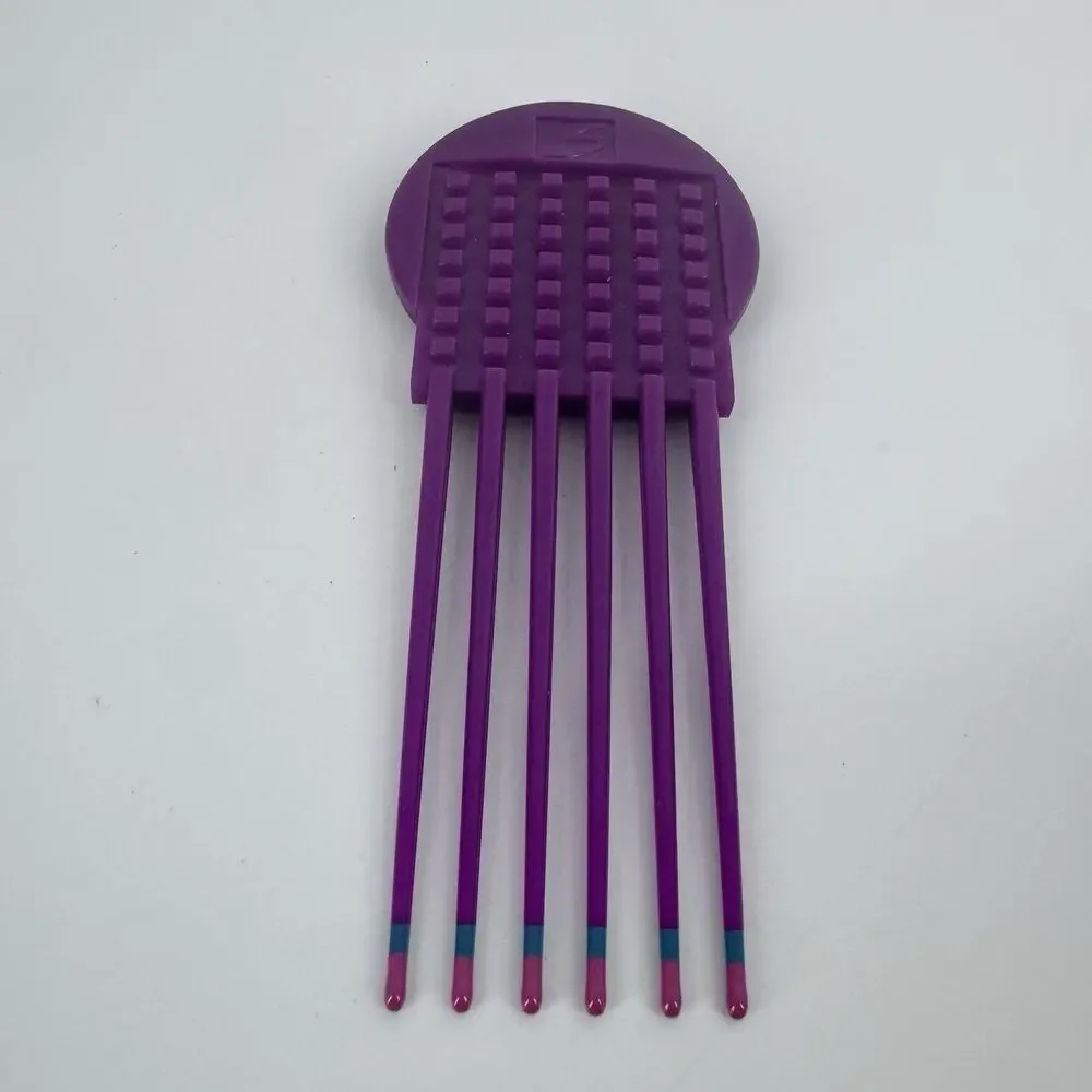 Hair Pick Sund Haaren Purple Color Dipped Tips Plastic Lift 90’s